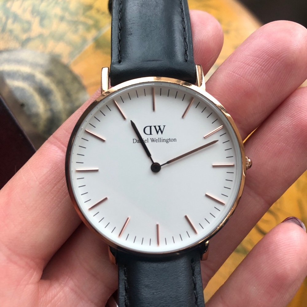 Daniel Wellington Classic Sheffield Rose Gold w Leather & Canvas Nato straps